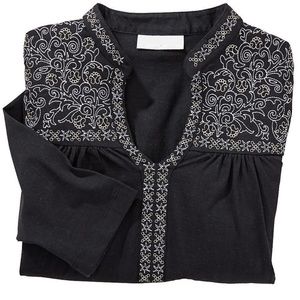 😀 New Bocabay Embroidered Filigree Tunic Top
